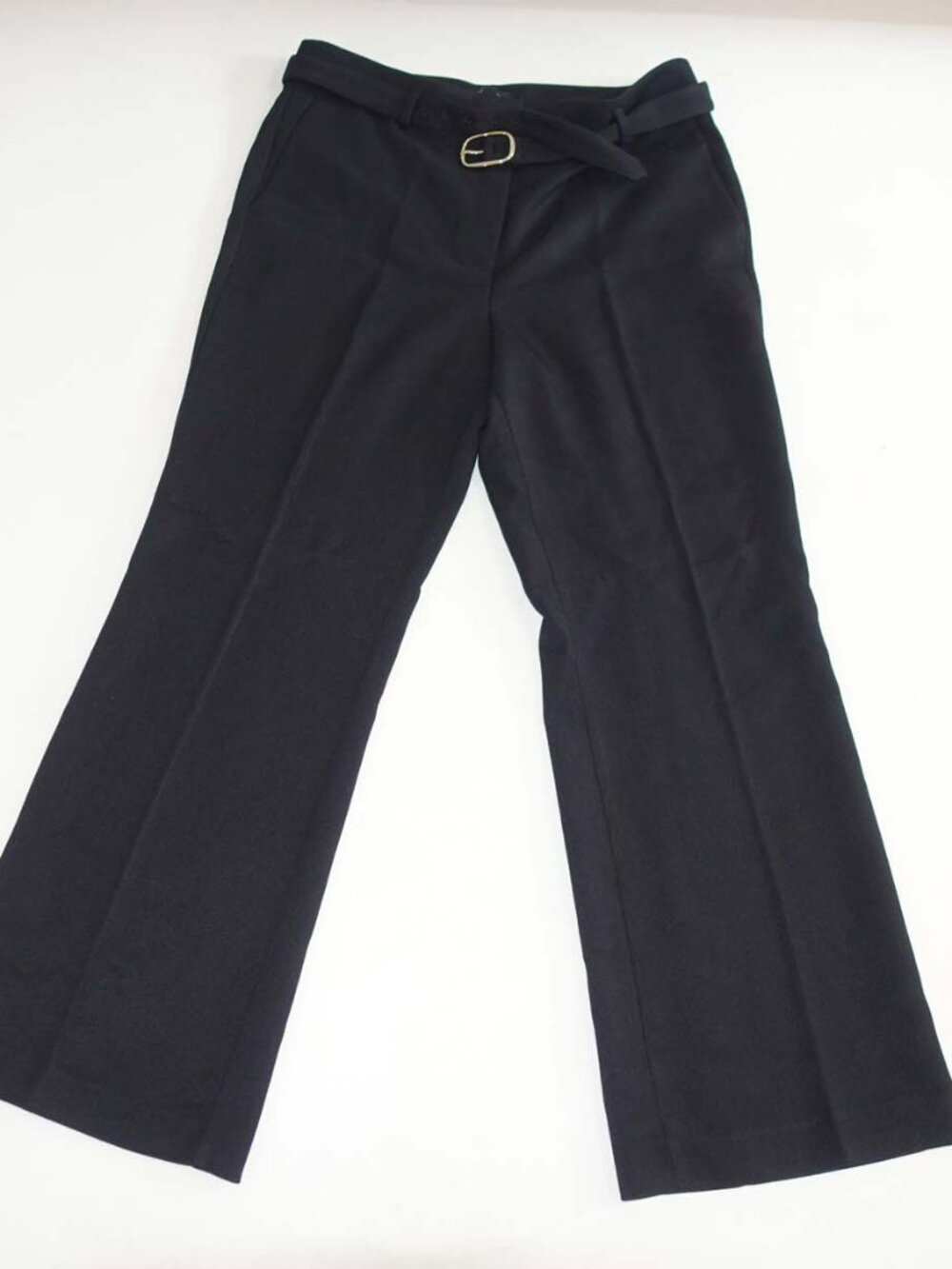 Ann Taylor Women's Belted Flare Pants Size 14 NWT Black High Rise Slacks